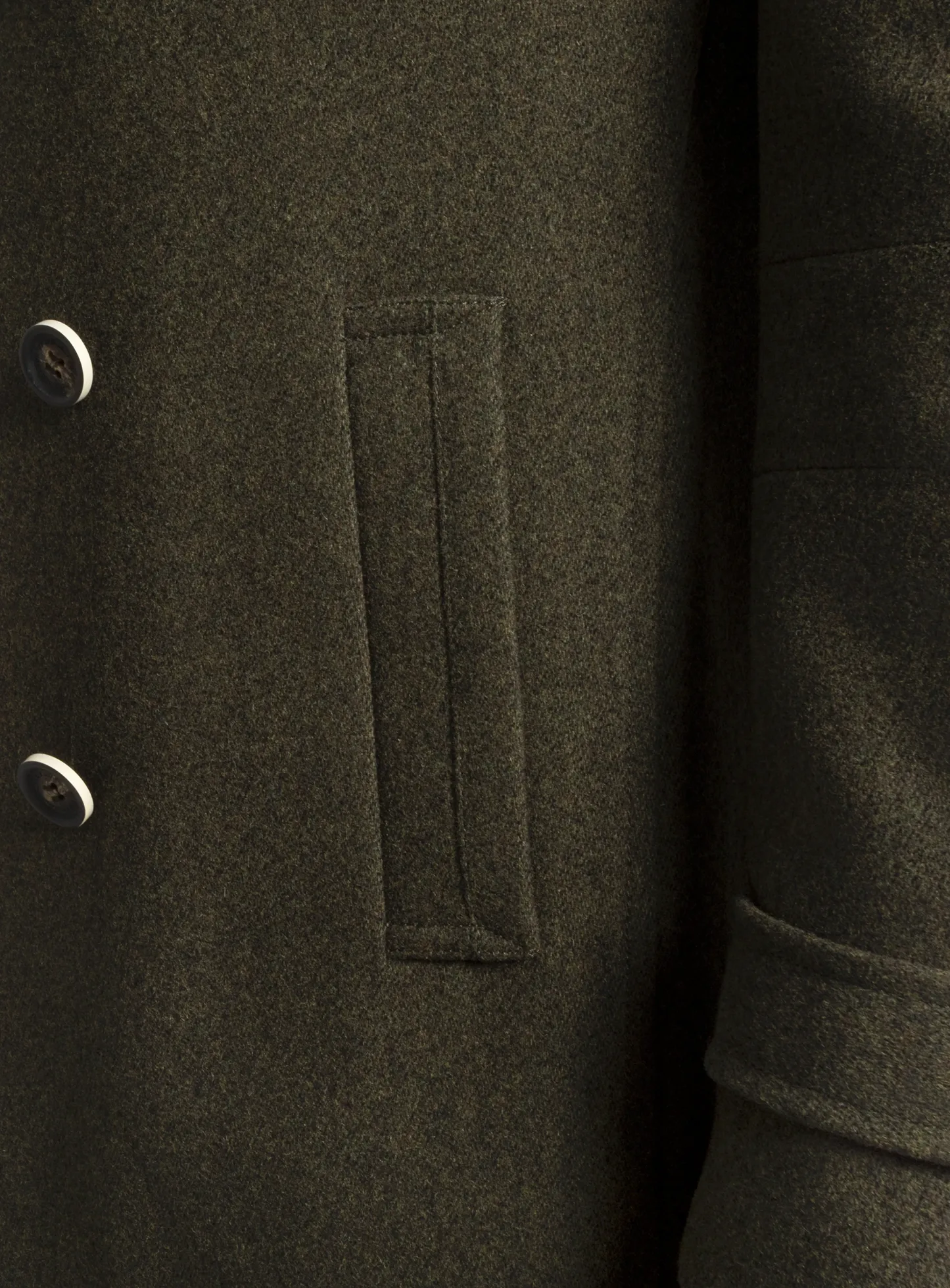 Tesero Olive Twill Overcoat