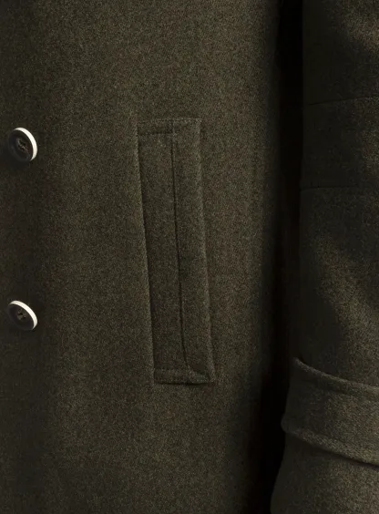 Tesero Olive Twill Overcoat