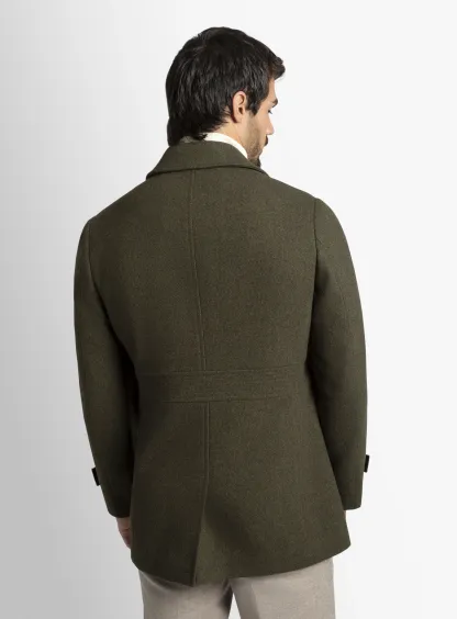 Tesero Olive Twill Overcoat