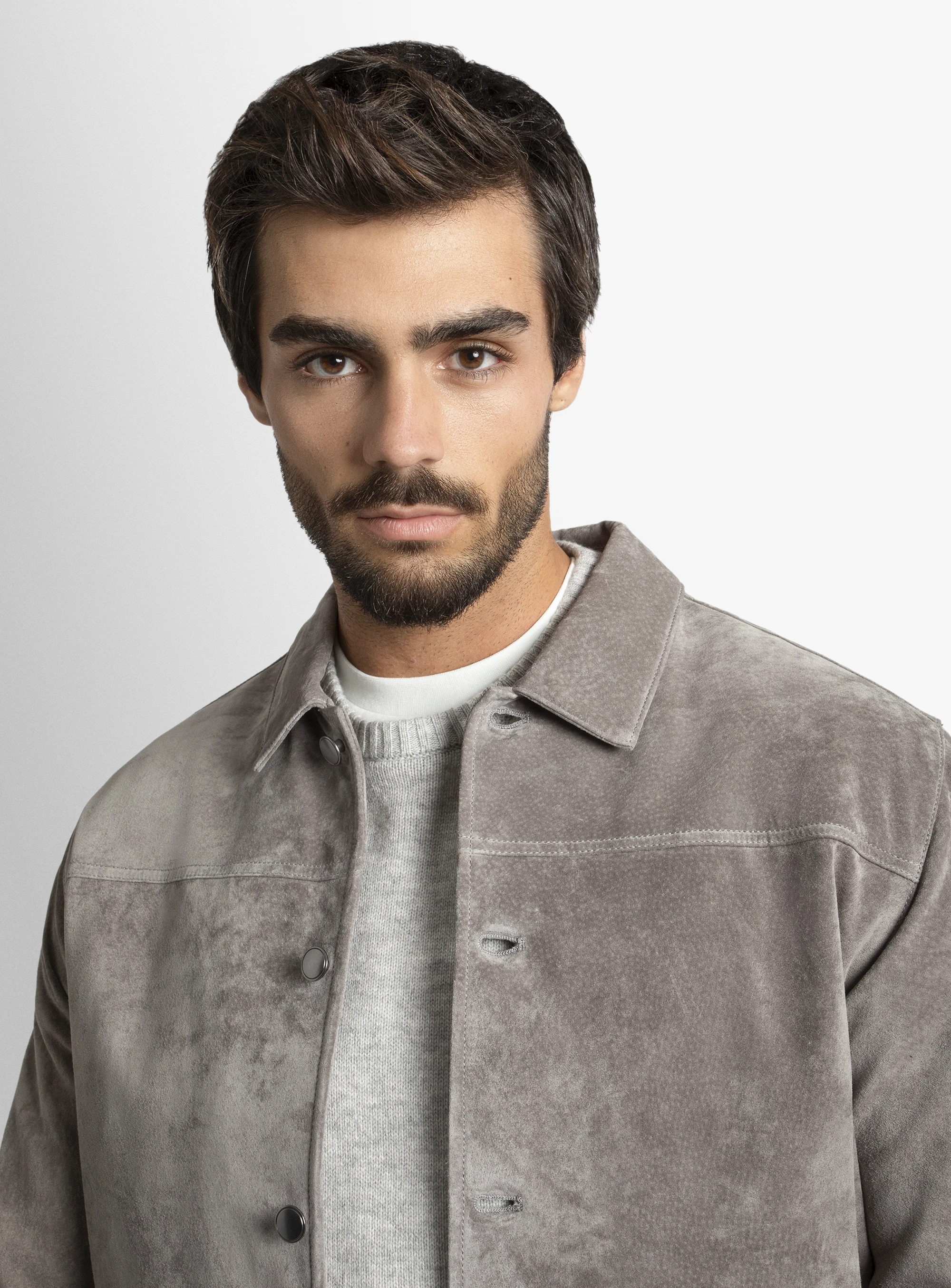 Brunico Classic Stone Suede Jacket