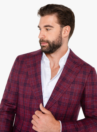 Pisa Raspberry Overcheck Jacket