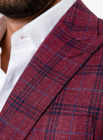 Pisa Raspberry Overcheck Jacket