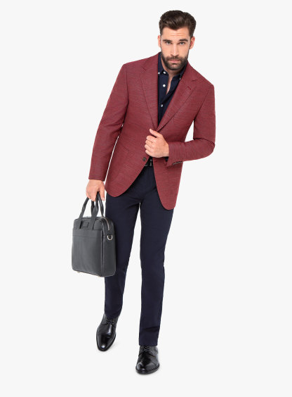 Men {collection_title} Liuzzo Raspberry Texture Jacket Peter Jackson