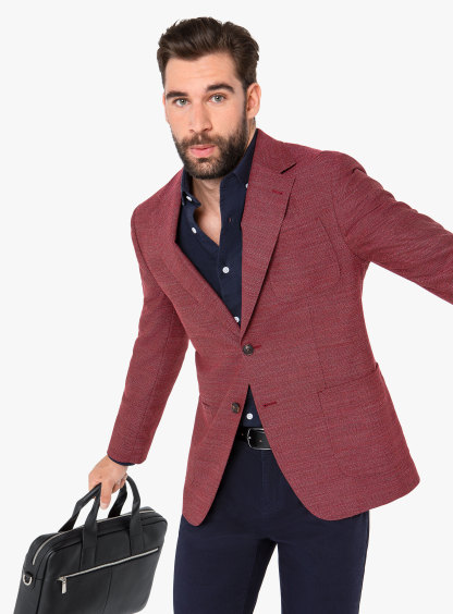 Men {collection_title} Liuzzo Raspberry Texture Jacket Peter Jackson