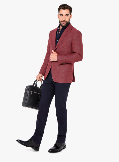 Men {collection_title} Liuzzo Raspberry Texture Jacket Peter Jackson