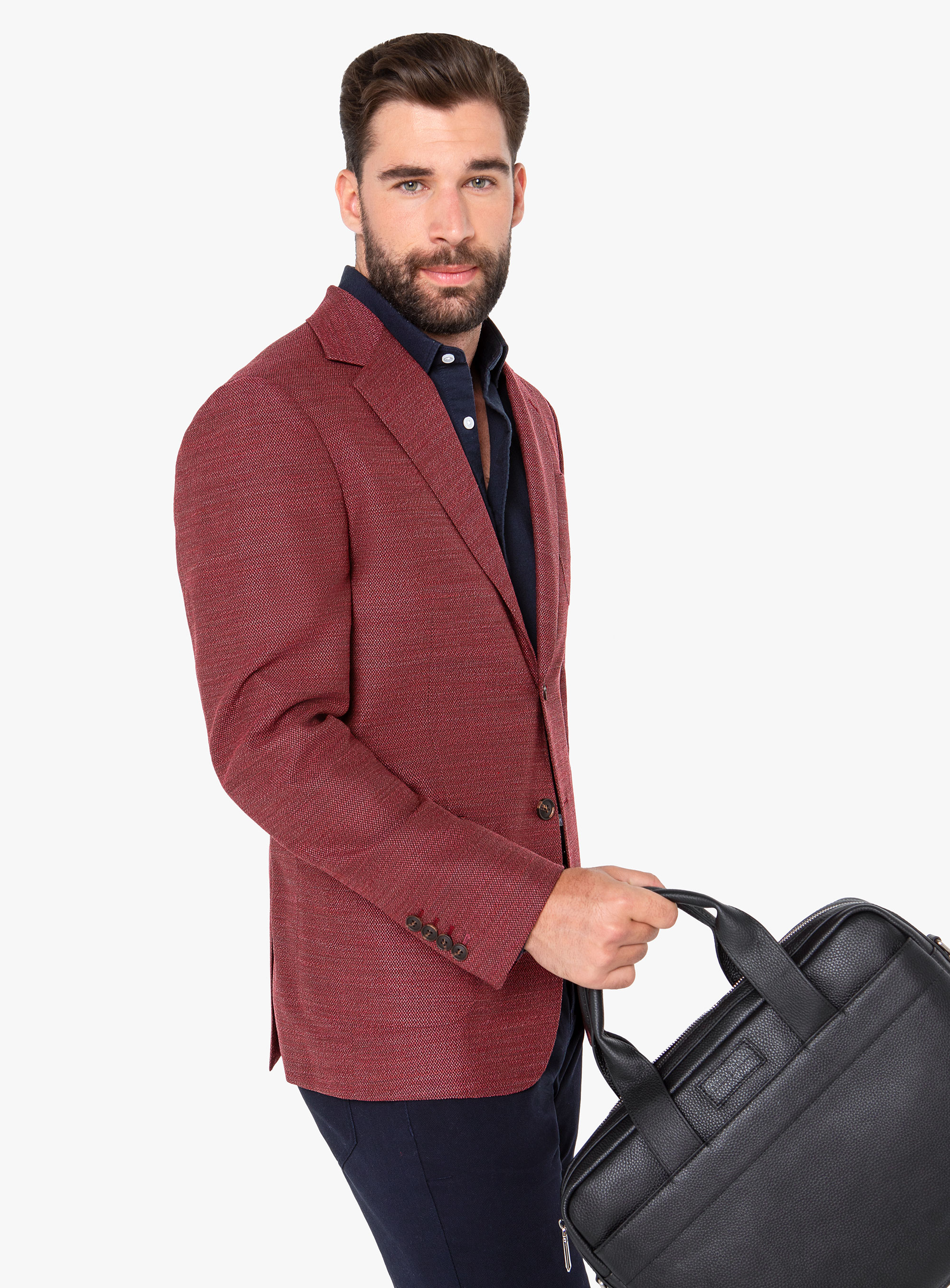 Men {collection_title} Liuzzo Raspberry Texture Jacket Peter Jackson