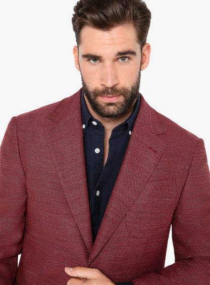 Men {collection_title} Liuzzo Raspberry Texture Jacket Peter Jackson
