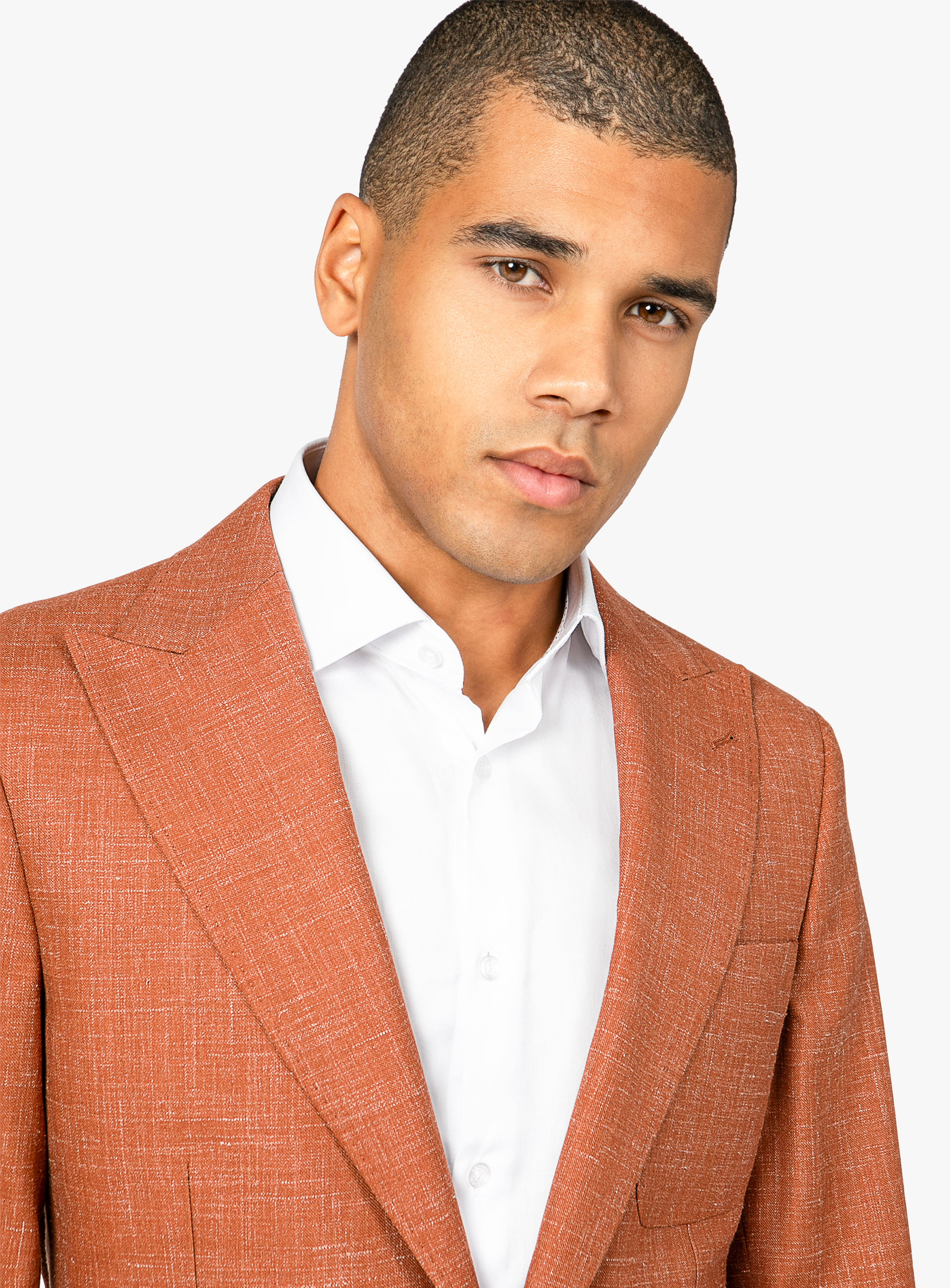 Picciano Burnt Orange Mouline Twill Jacket
