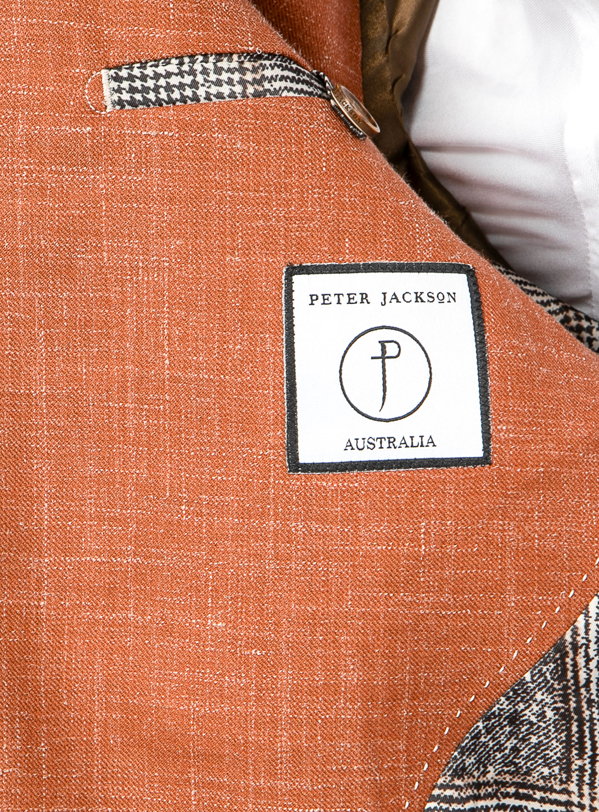Picciano Burnt Orange Mouline Twill Jacket