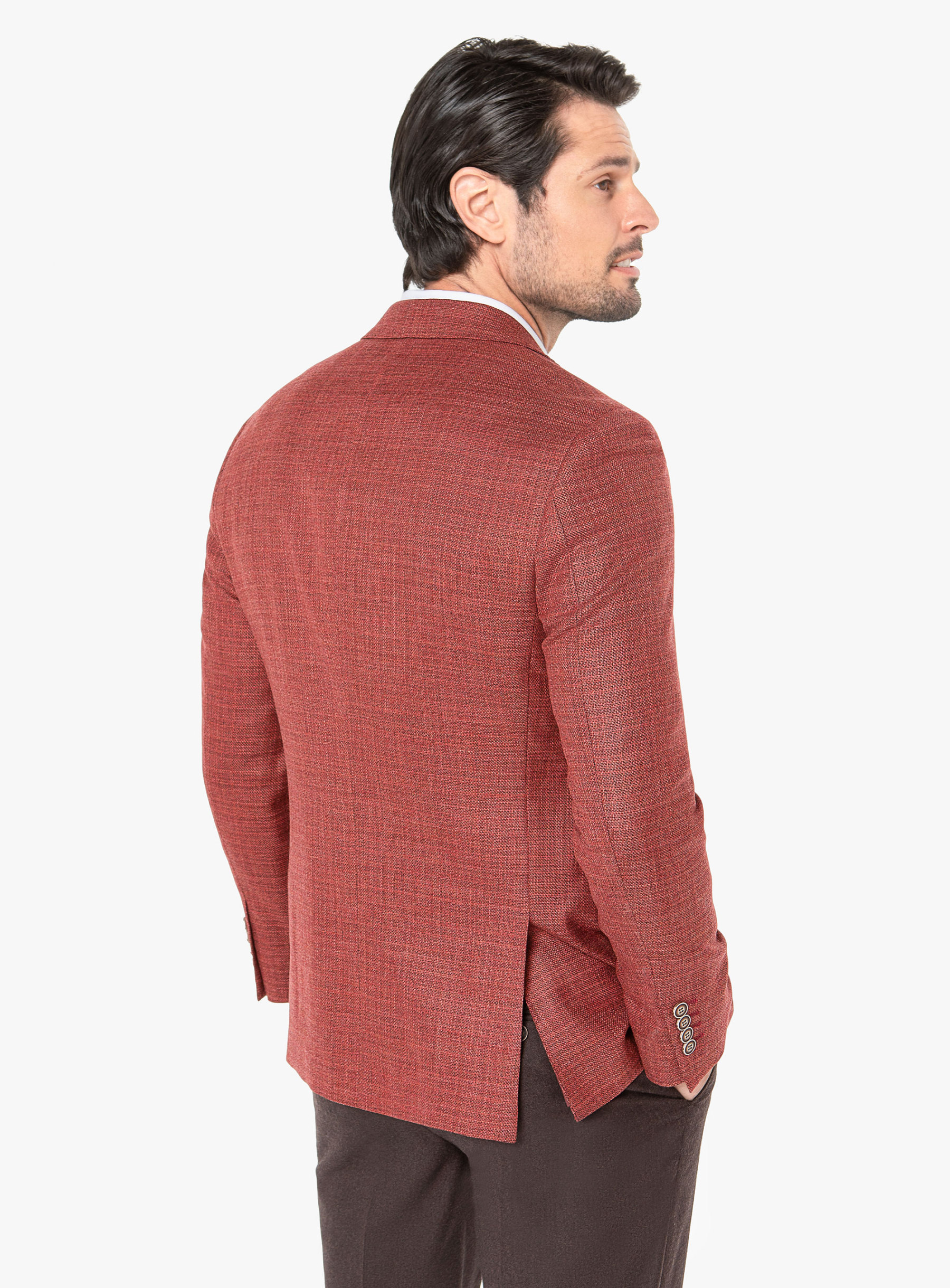 Men {collection_title} Verona Red Basketweave Jacket Peter Jackson