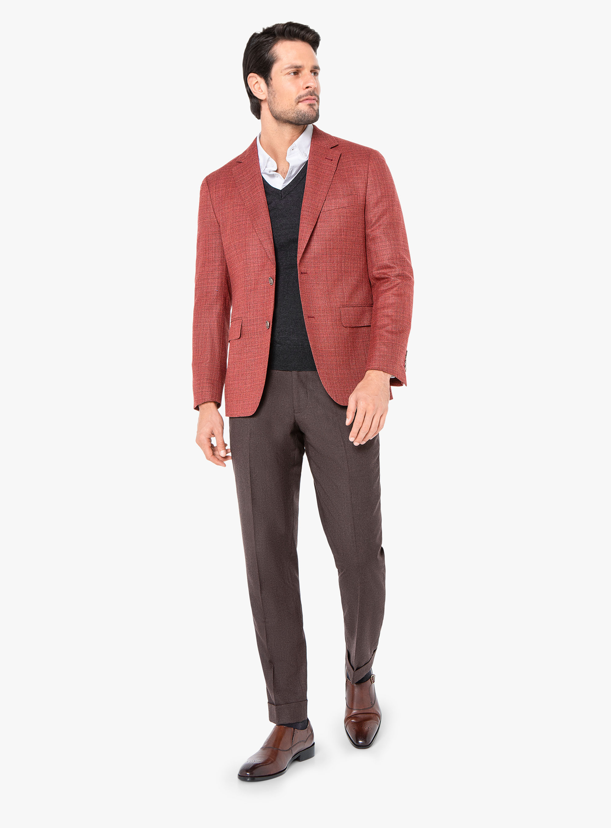 Men {collection_title} Verona Red Basketweave Jacket Peter Jackson