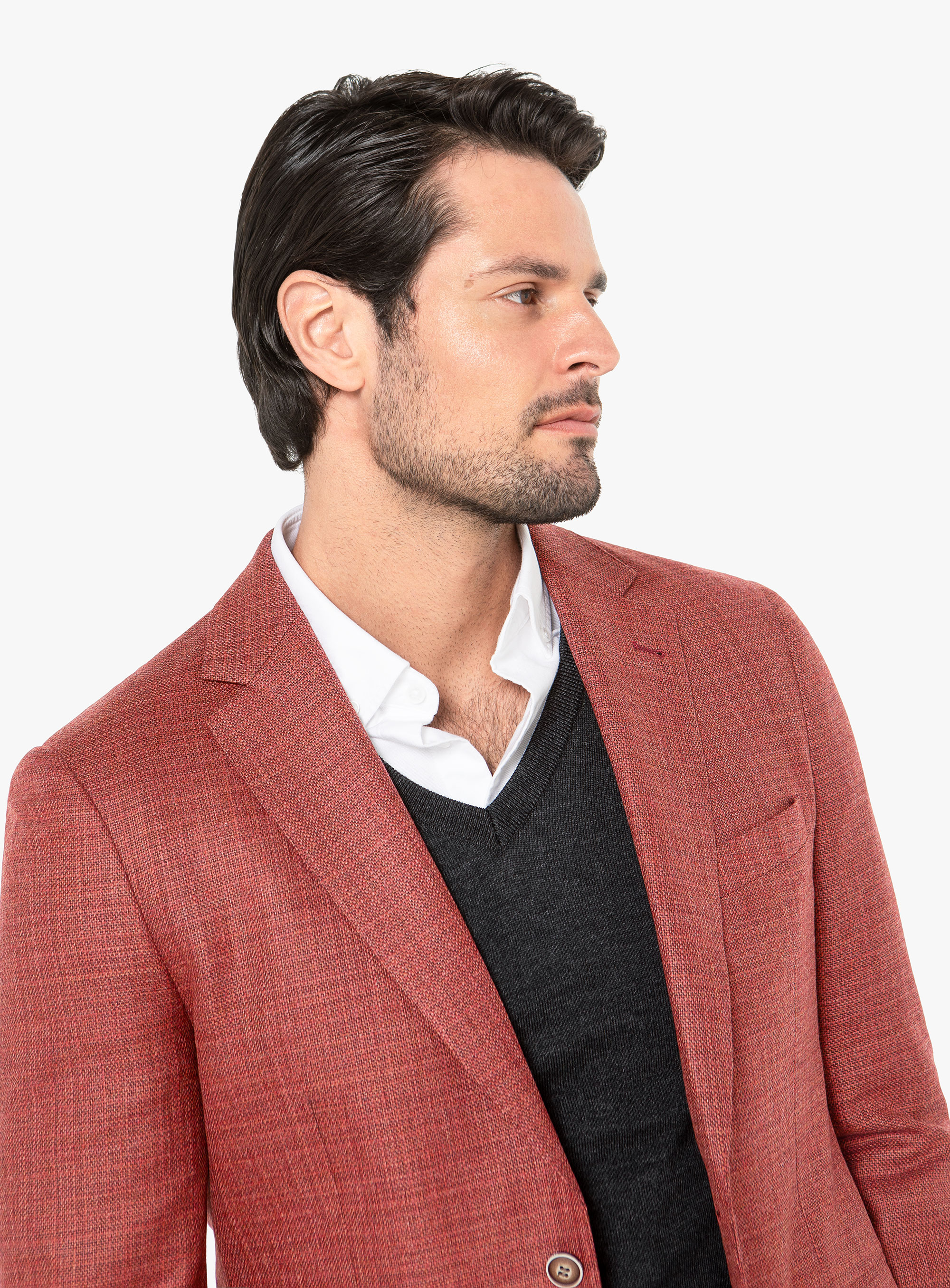 Men {collection_title} Verona Red Basketweave Jacket Peter Jackson