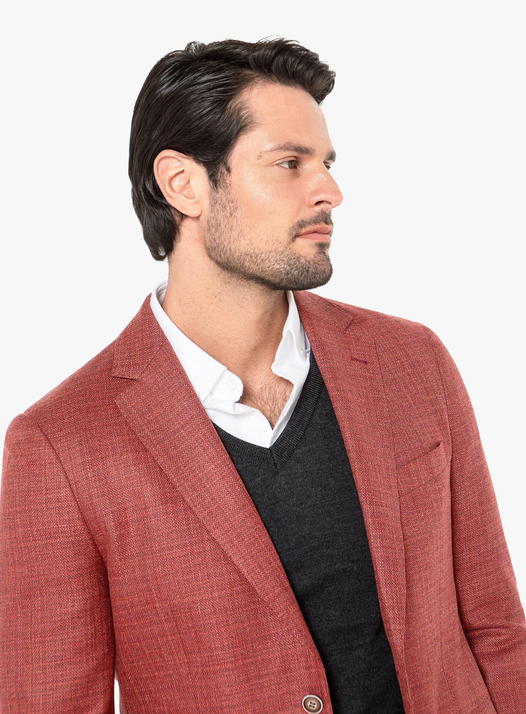 Men {collection_title} Verona Red Basketweave Jacket Peter Jackson