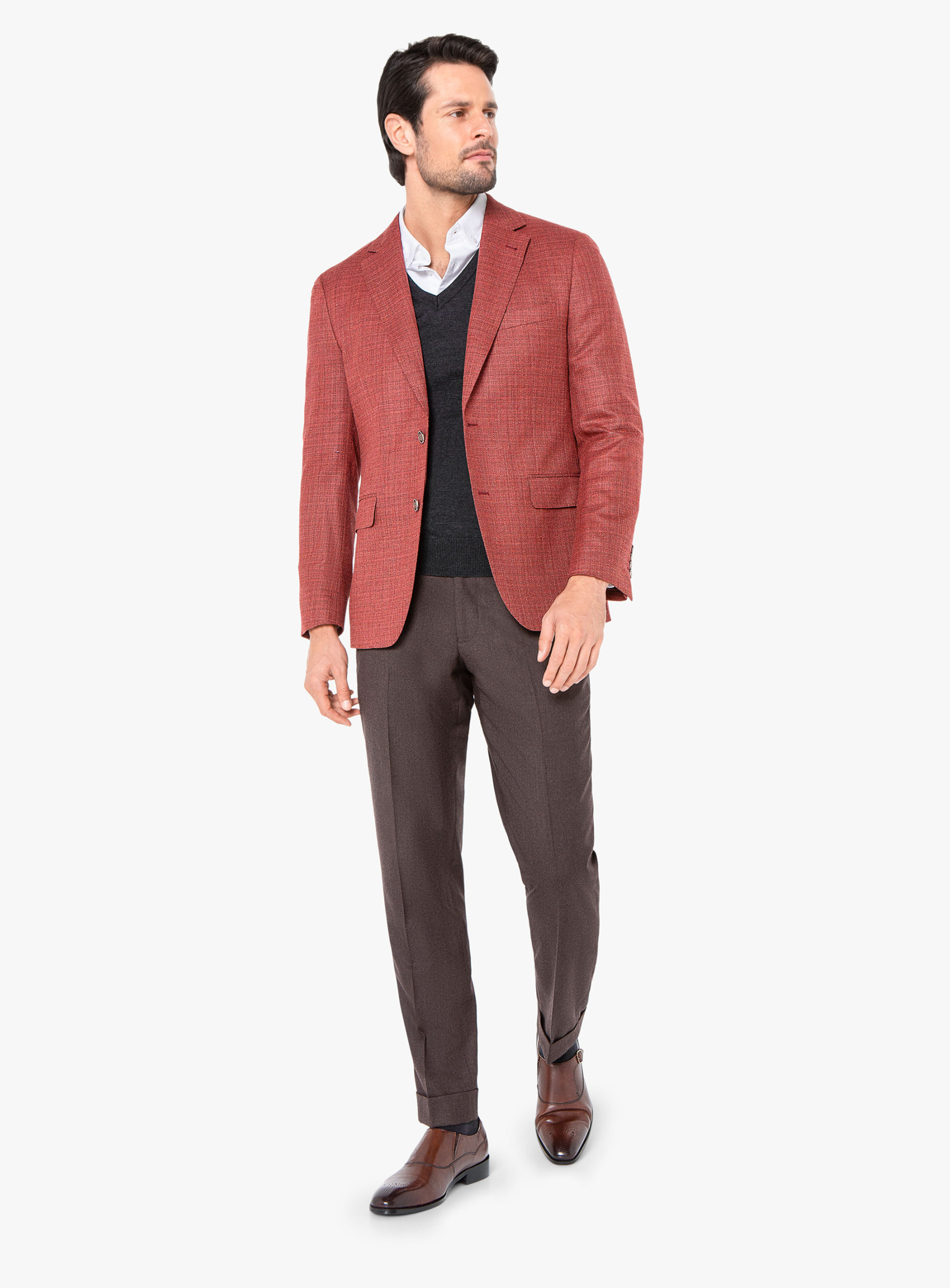 Men {collection_title} Verona Red Basketweave Jacket Peter Jackson