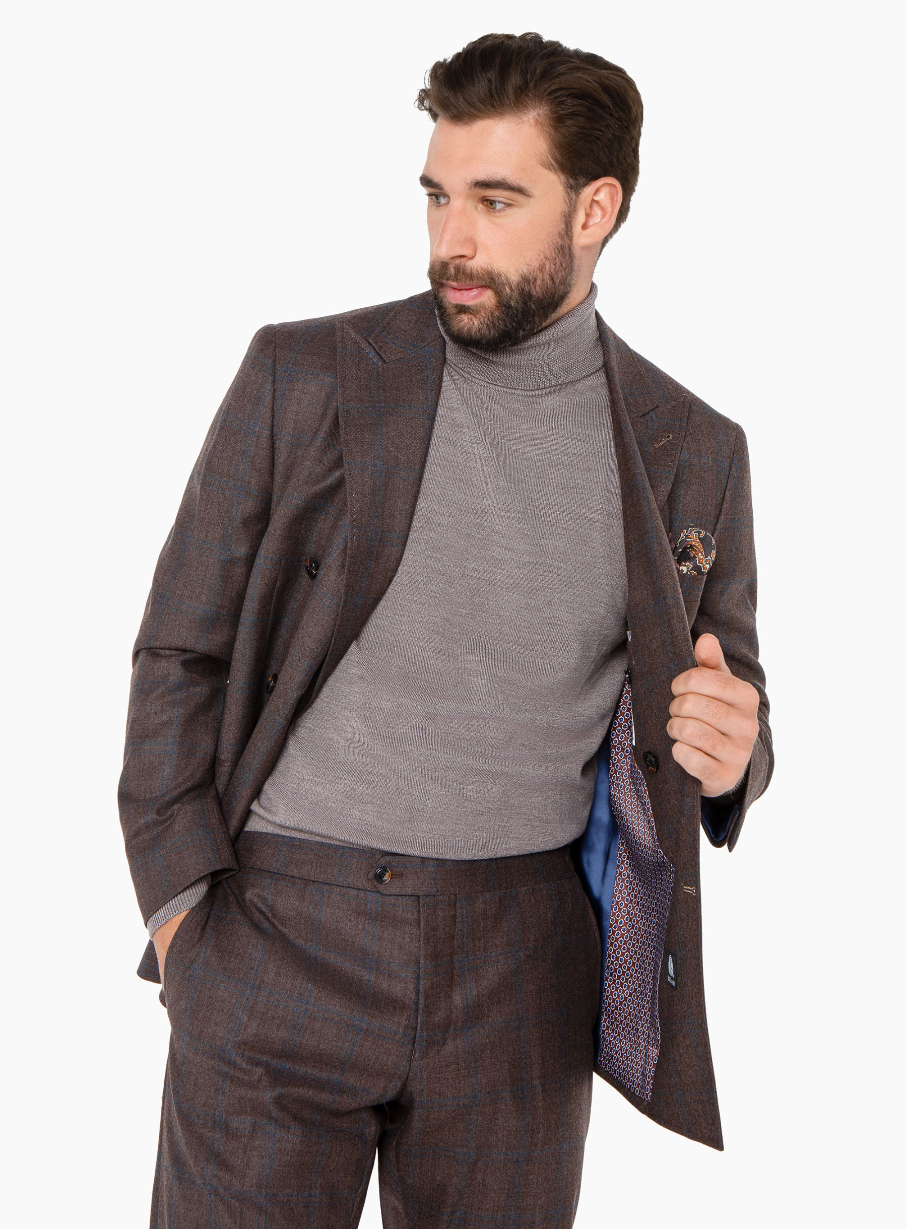 Portofino Chocolate Plaid jacket