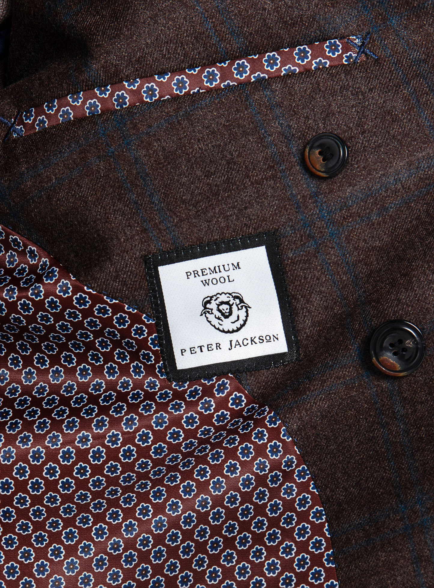 Portofino Chocolate Plaid jacket