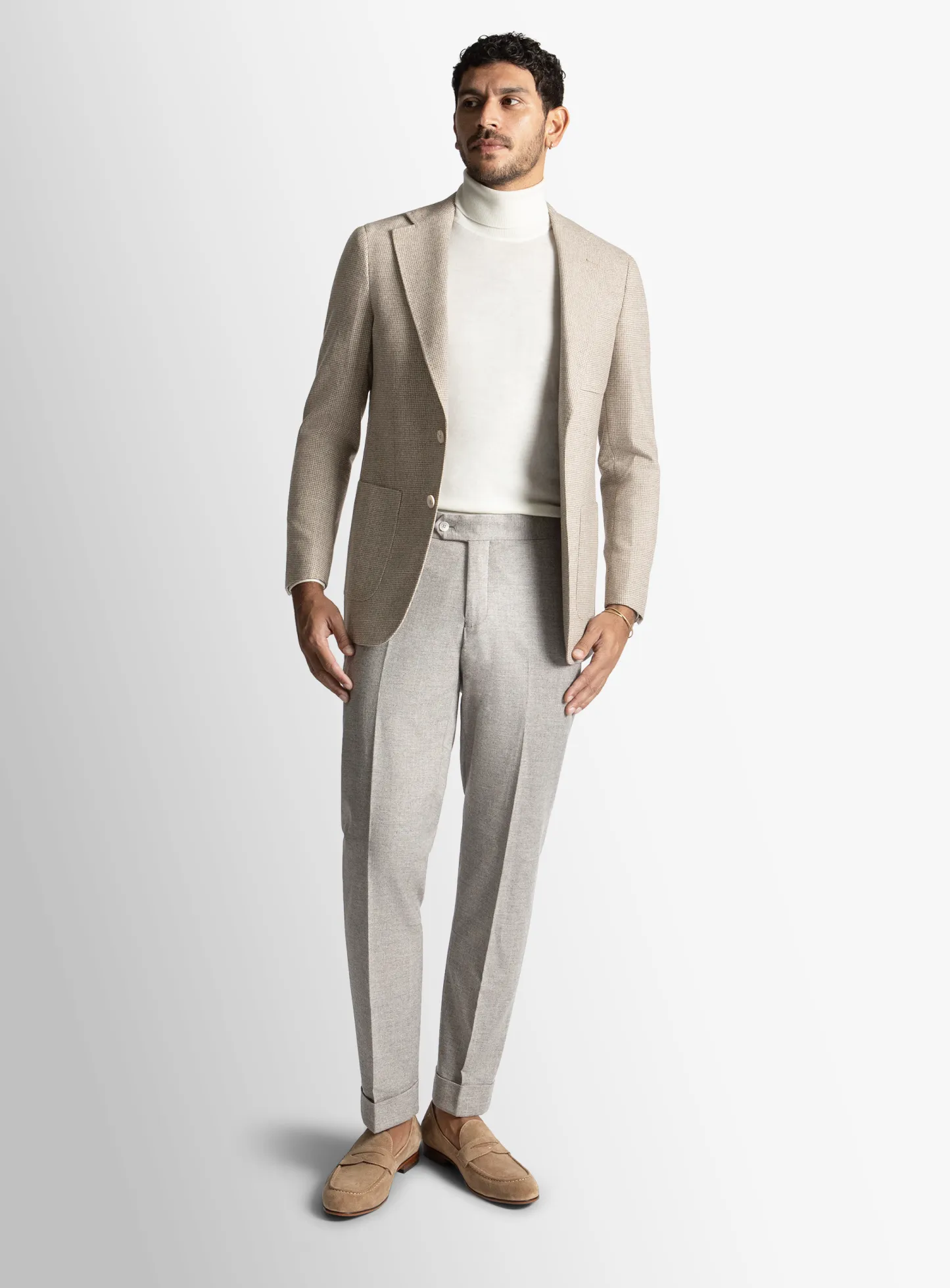 Luzio Cream Puppytooth Jacket