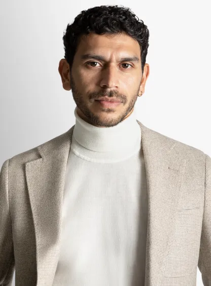 Luzio Cream Puppytooth Jacket
