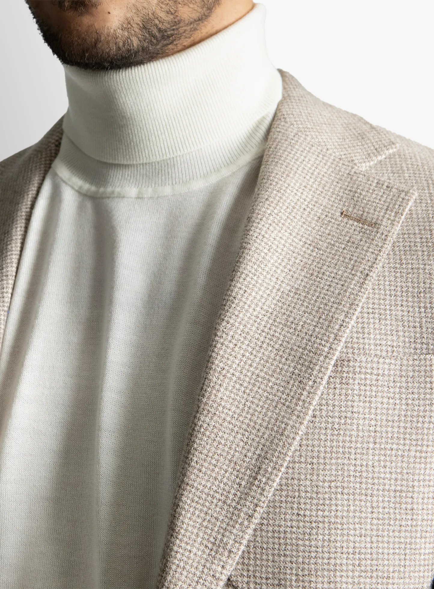 Luzio Cream Puppytooth Jacket