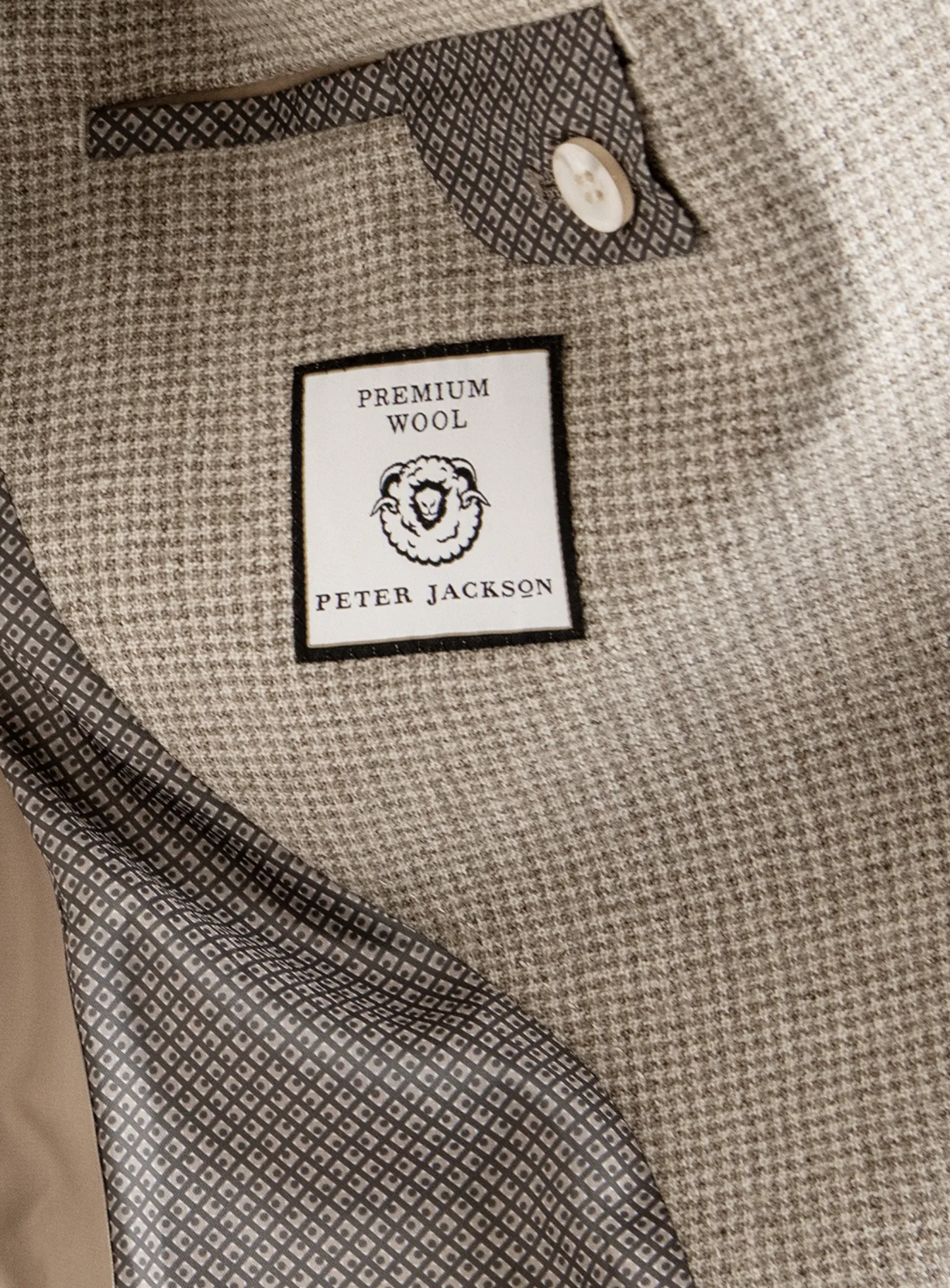 Luzio Cream Puppytooth Jacket
