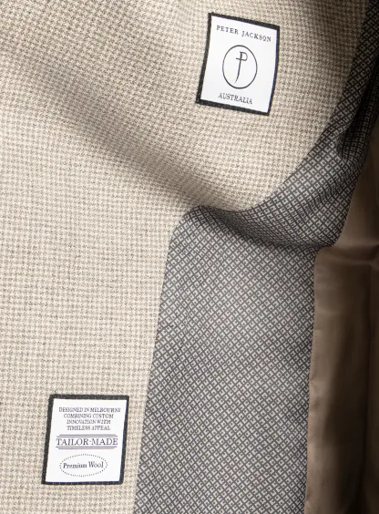 Luzio Cream Puppytooth Jacket