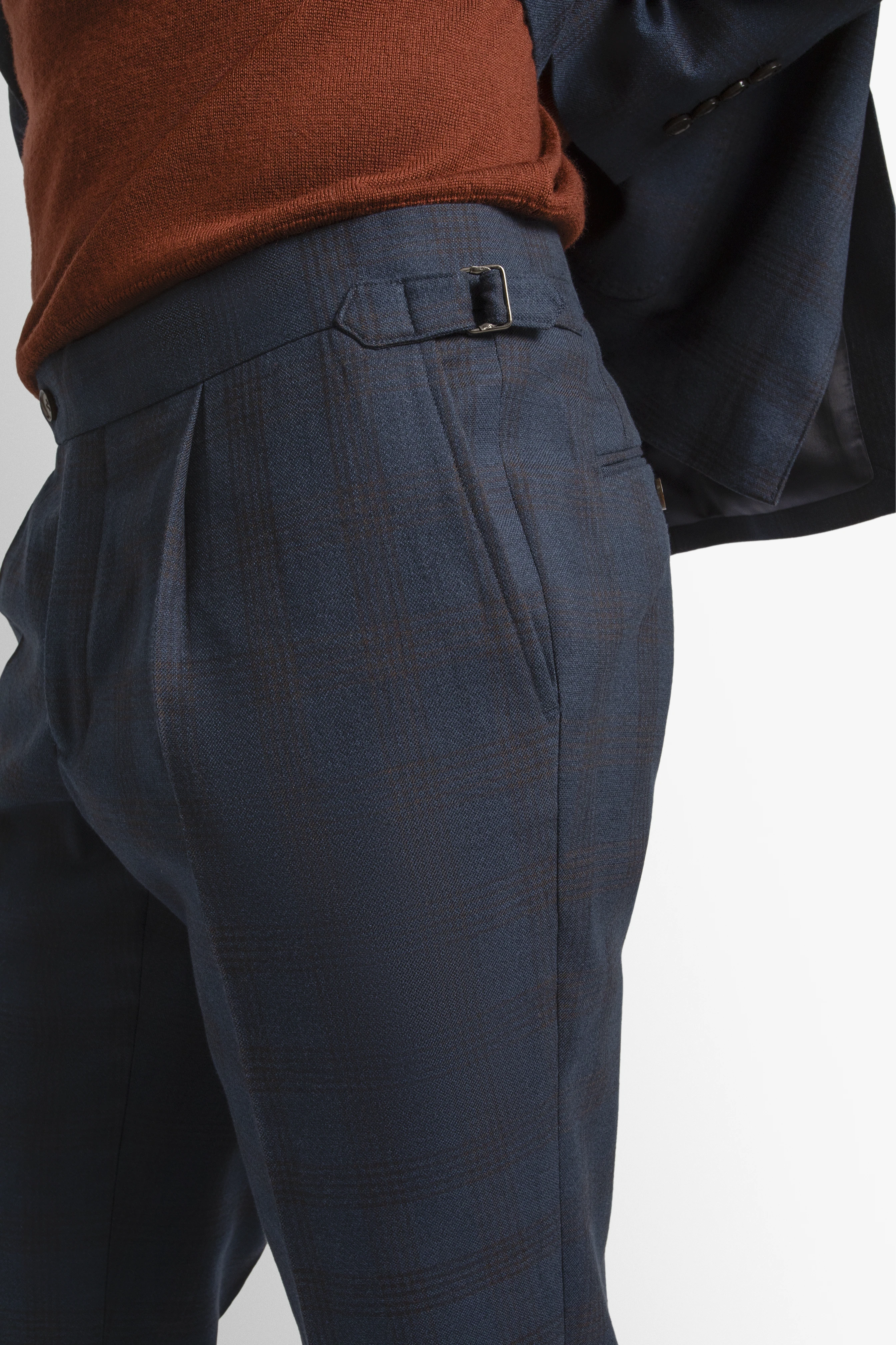 Siena Plaid Navy Trousers