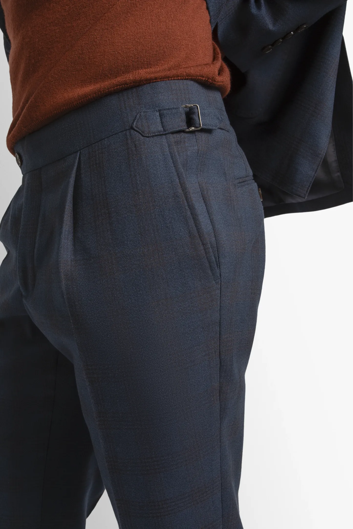 Siena Plaid Navy Trousers