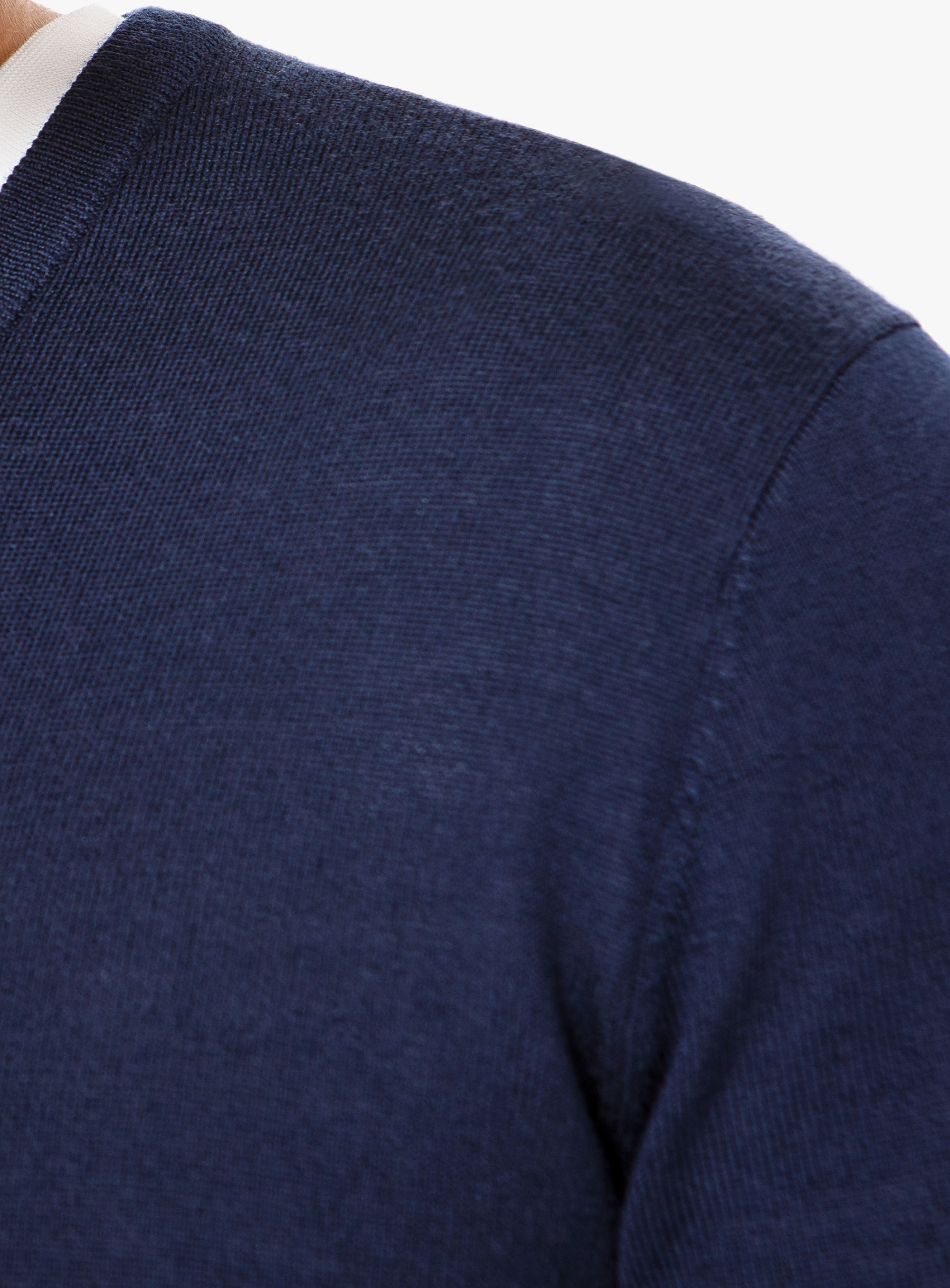 Arco Navy Merino V-Neck Knit