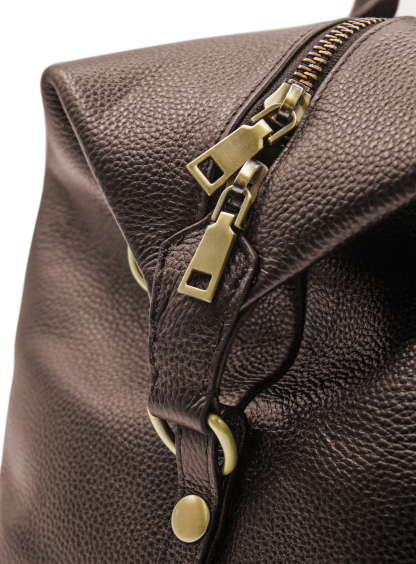 Men {collection_title} Alessio Brown Pebbled Leather Bag Peter Jackson