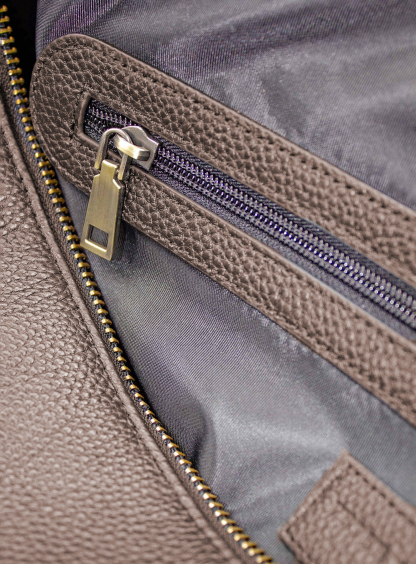 Men {collection_title} Alessio Brown Pebbled Leather Bag Peter Jackson
