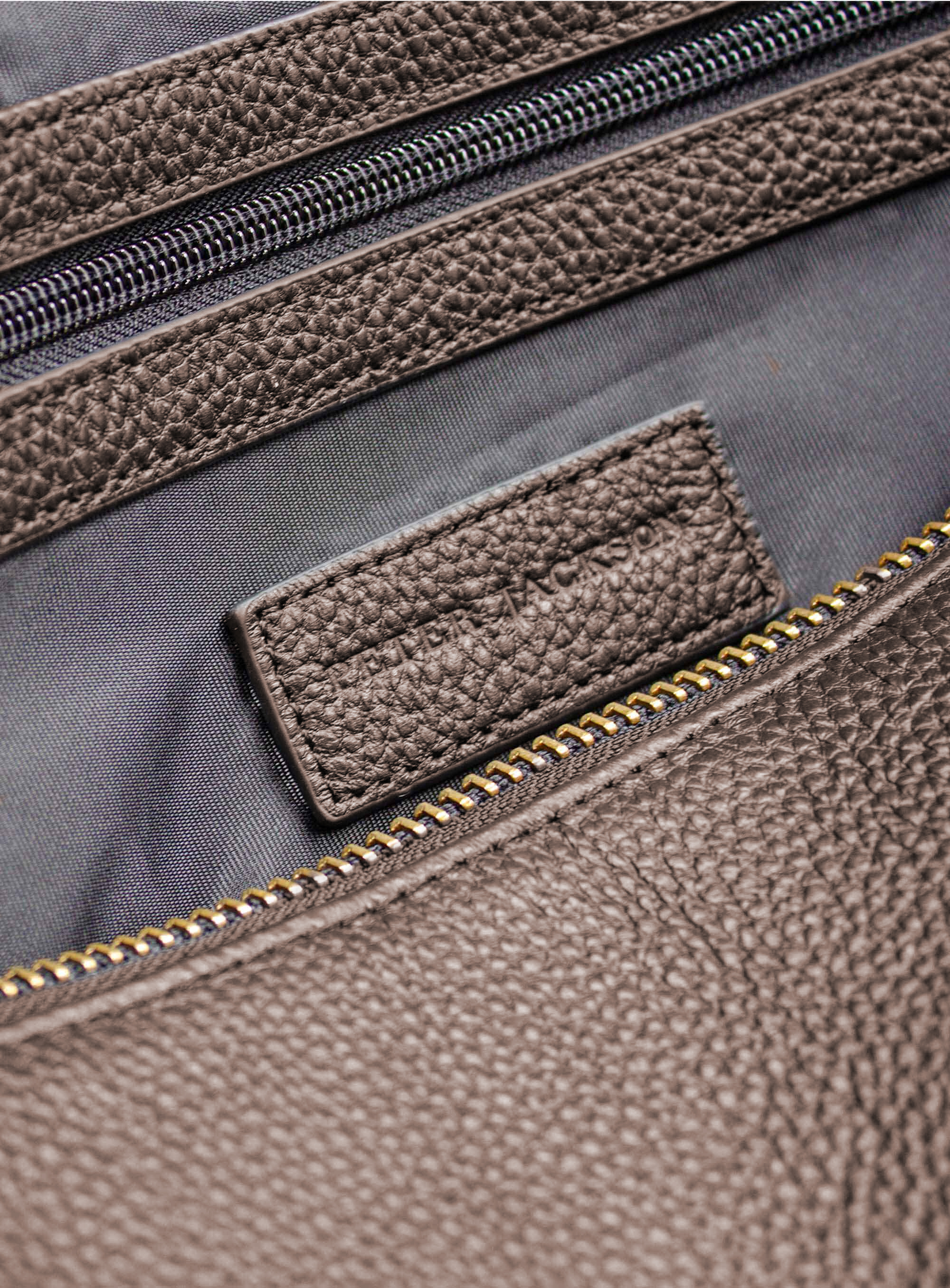 Men {collection_title} Alessio Brown Pebbled Leather Bag Peter Jackson