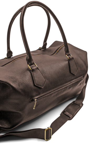Men {collection_title} Alessio Brown Pebbled Leather Bag Peter Jackson