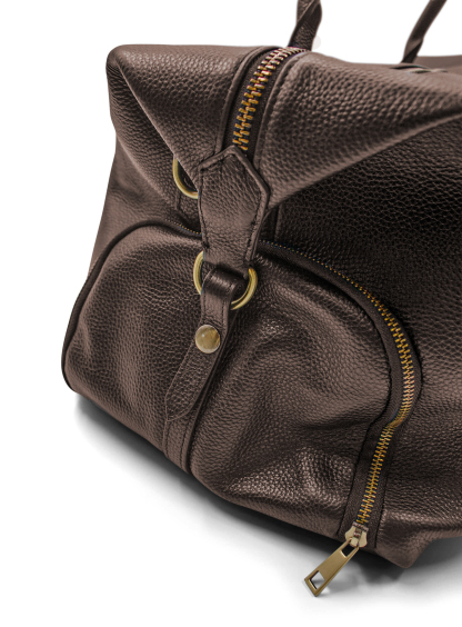 Men {collection_title} Alessio Brown Pebbled Leather Bag Peter Jackson