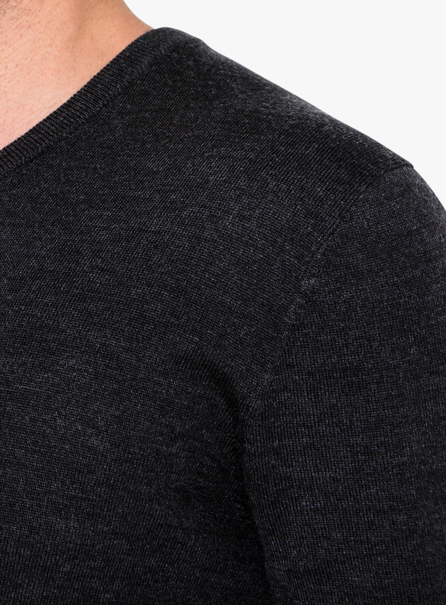 Arco Charcoal Merino V-Neck Knit