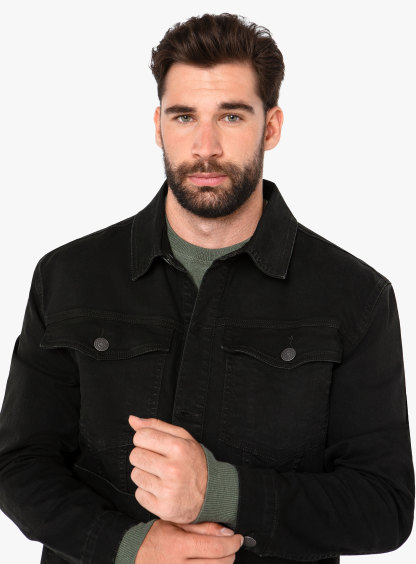 Men {collection_title} Alessio Dark Olive Denim Jacket Peter Jackson
