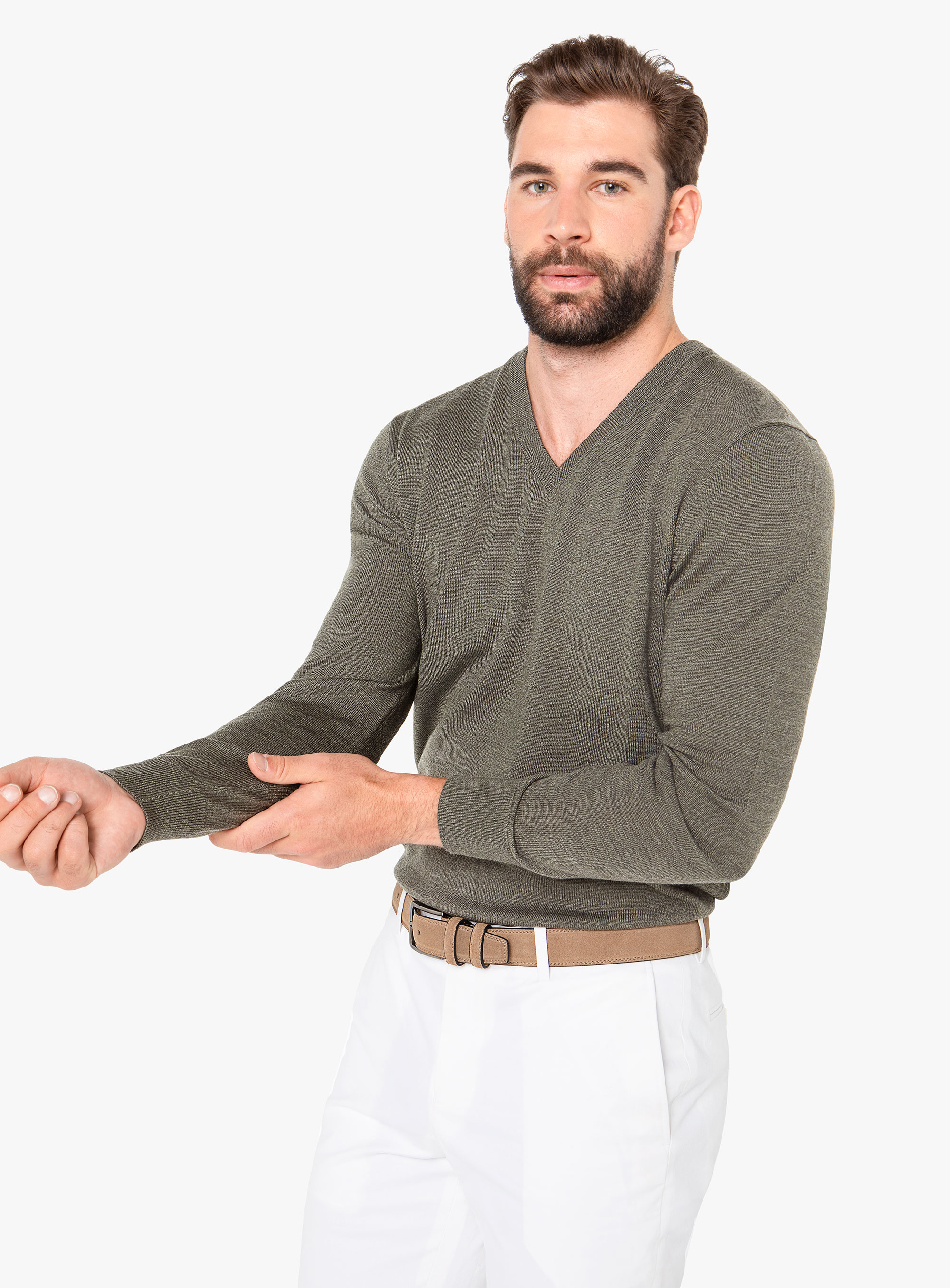 Arco Sage Merino V-Neck Knit