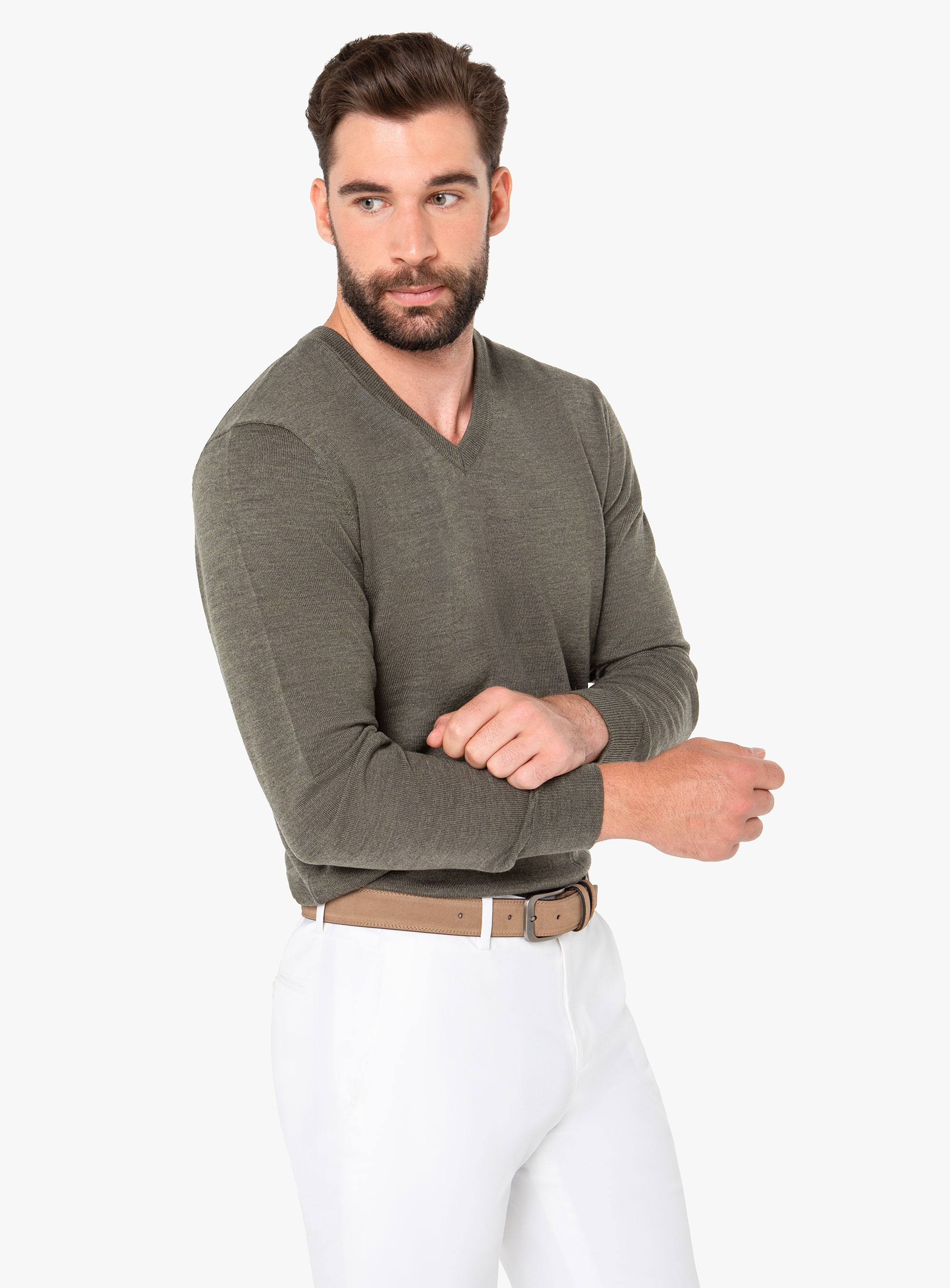 Arco Sage Merino V-Neck Knit
