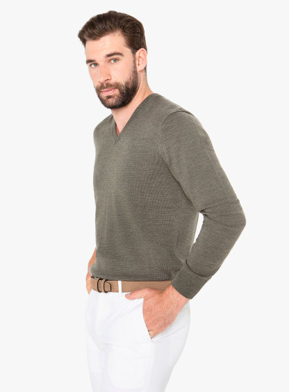 Arco Sage Merino V-Neck Knit