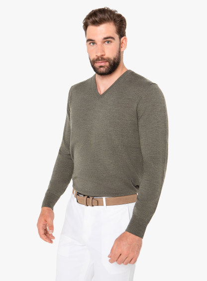 Arco Sage Merino V-Neck Knit