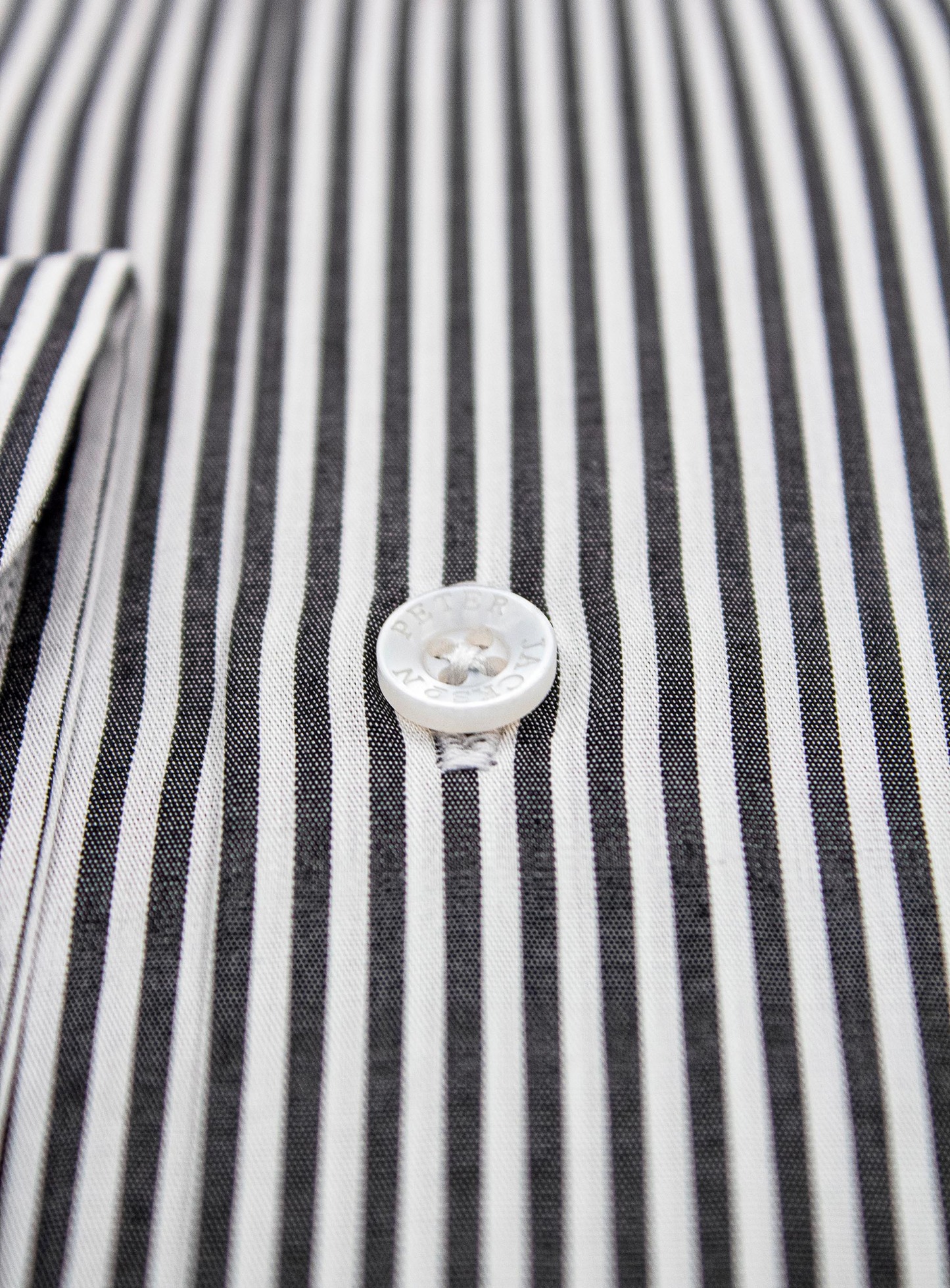 Men {collection_title} Milan Slim Black Stripe Shirt Peter Jackson