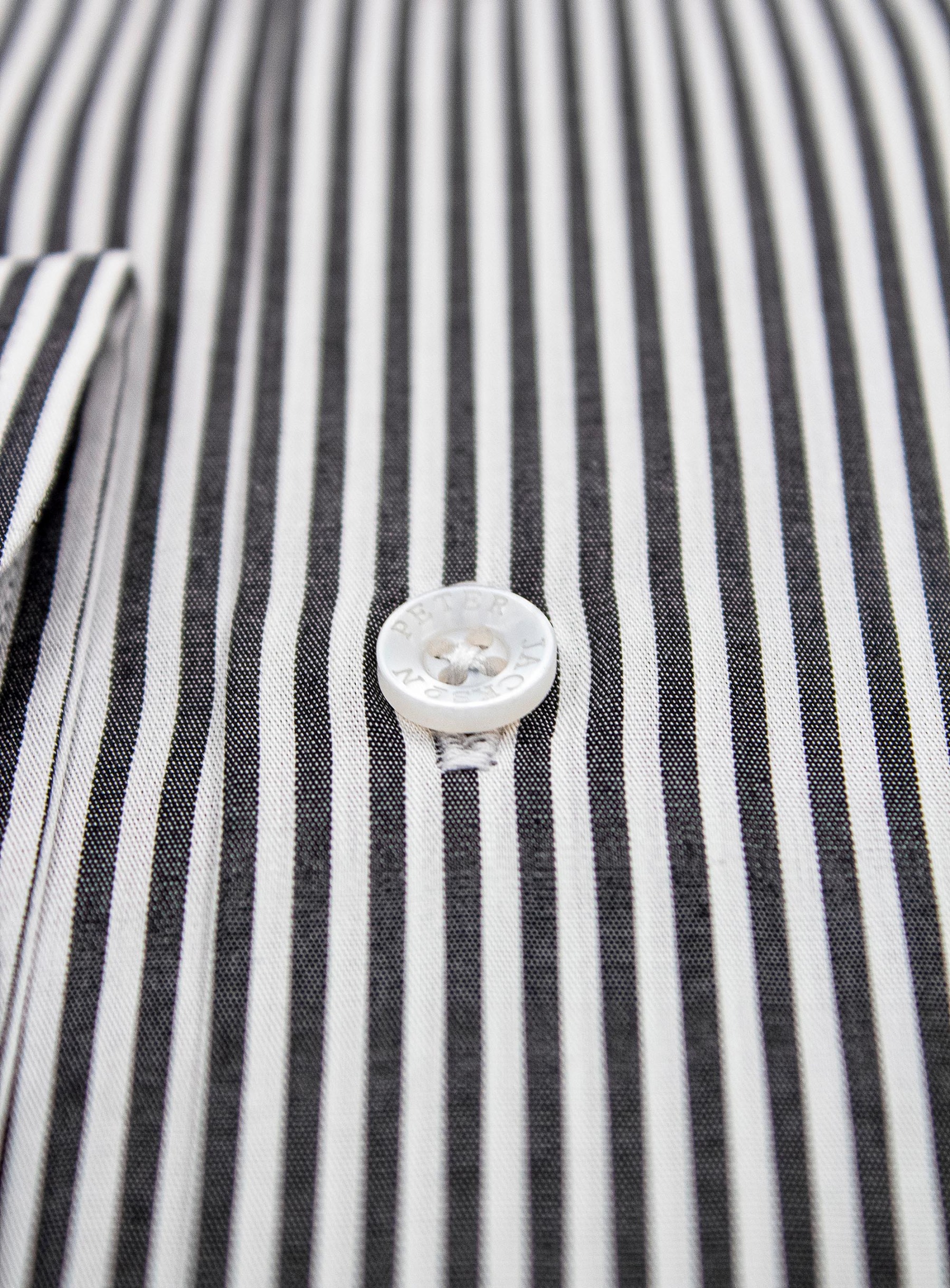 Men {collection_title} Milan Slim Black Stripe Shirt Peter Jackson