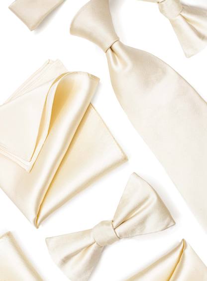 Men {collection_title} Essential Ivory Silk Tie Peter Jackson