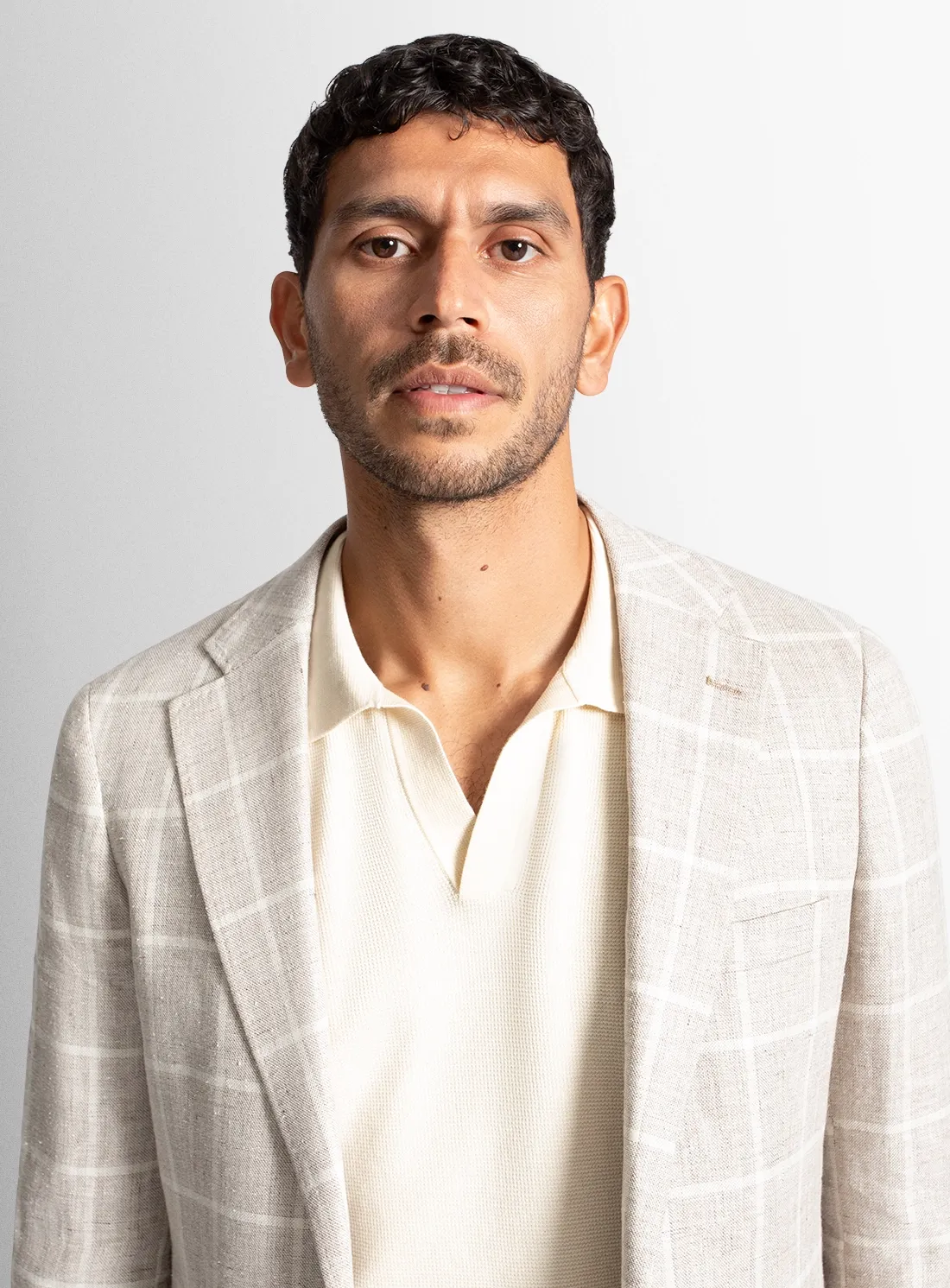 Vicenzo Oat Plaid Jacket