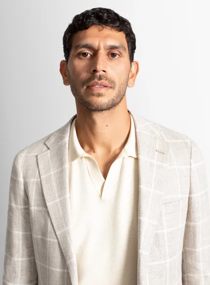 Vicenzo Oat Plaid Jacket