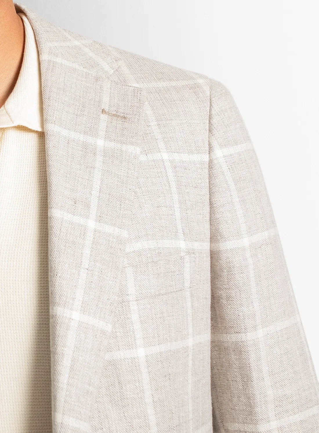 Vicenzo Oat Plaid Jacket