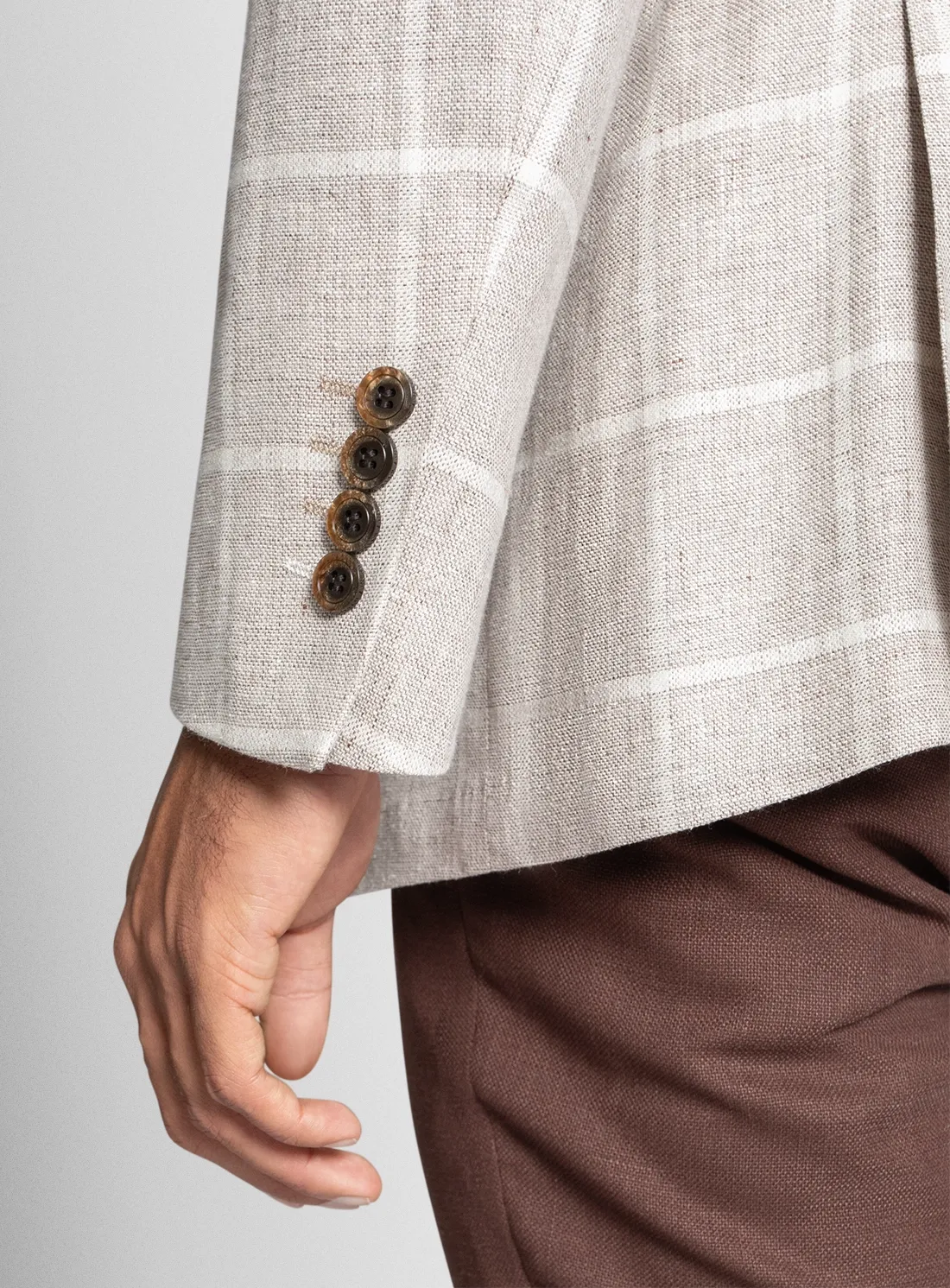 Vicenzo Oat Plaid Jacket