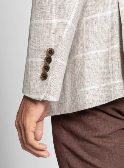 Vicenzo Oat Plaid Jacket