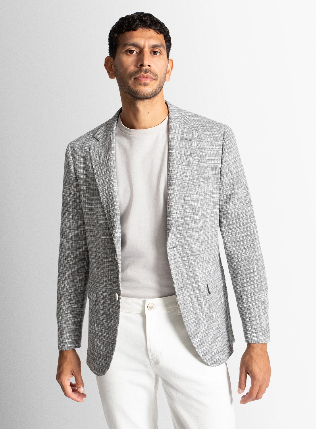 Verona Silver Slub Basketweave Sports Jacket