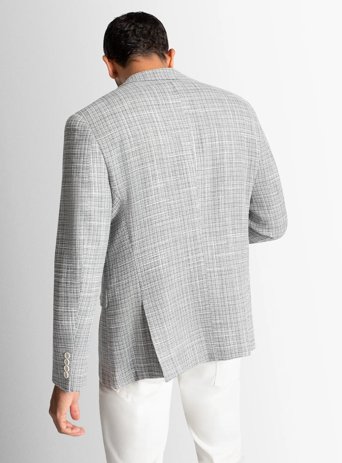 Verona Silver Slub Basketweave Sports Jacket