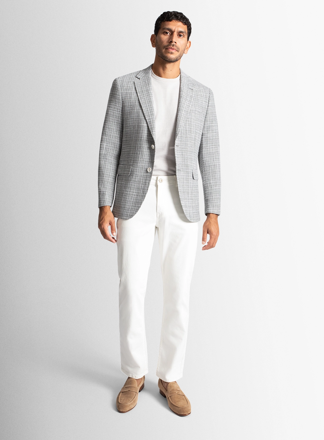 Verona Silver Slub Basketweave Sports Jacket